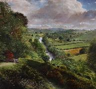 'The Wye from Weir House', an original oil painting on canvas by Crispin Thornton Jones © Crispin Thornton Jones 