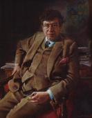 'Prof Riley Smith', an original oil painting on canvas by Crispin Thornton Jones © Crispin Thornton Jones 