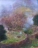 'New Hedge for Ewyas Harold', an original oil painting on canvas by Crispin Thornton Jones © Crispin Thornton Jones 