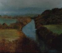 'The Wye from the Ancient Camp', an original oil painting on canvas by Crispin Thornton Jones © Crispin Thornton Jones 