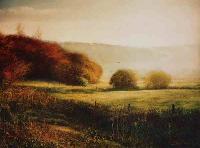 'Early Morning at Mordiford',an original oil painting on canvas by Crispin Thornton Jones © Crispin Thornton Jones  