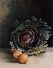 'Virtuoso Cabbage', an original oil painting on canvas by Crispin Thornton Jones © Crispin Thornton Jones 